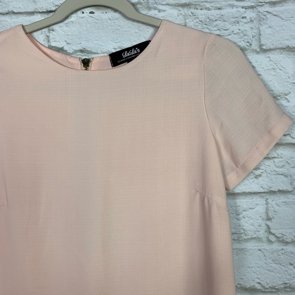 Lulus Blush Shift And Shout Short Sleeve Dress XS - Picture 4 of 10